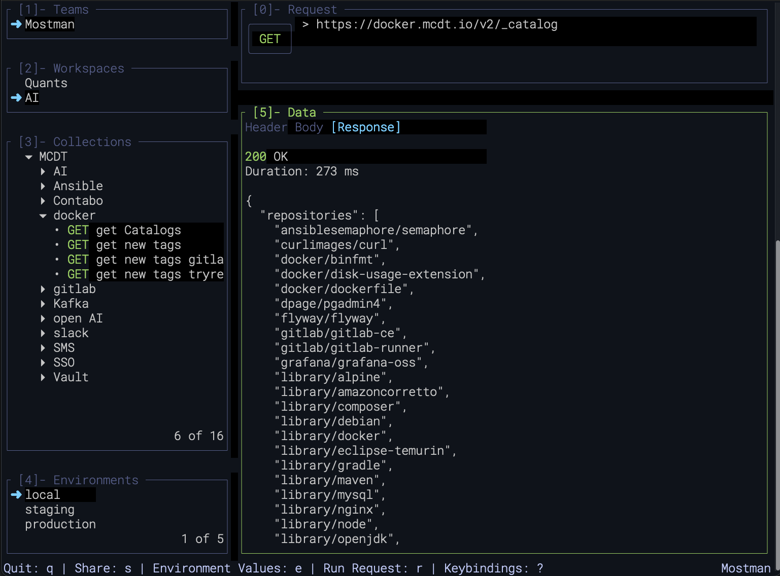 Mostman terminal application